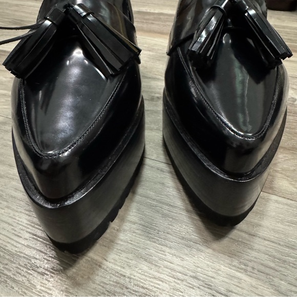 Jeffrey Campbell SUIT-ME Platform Loafer Shoe Black Size 8 - Picture 6 of 10